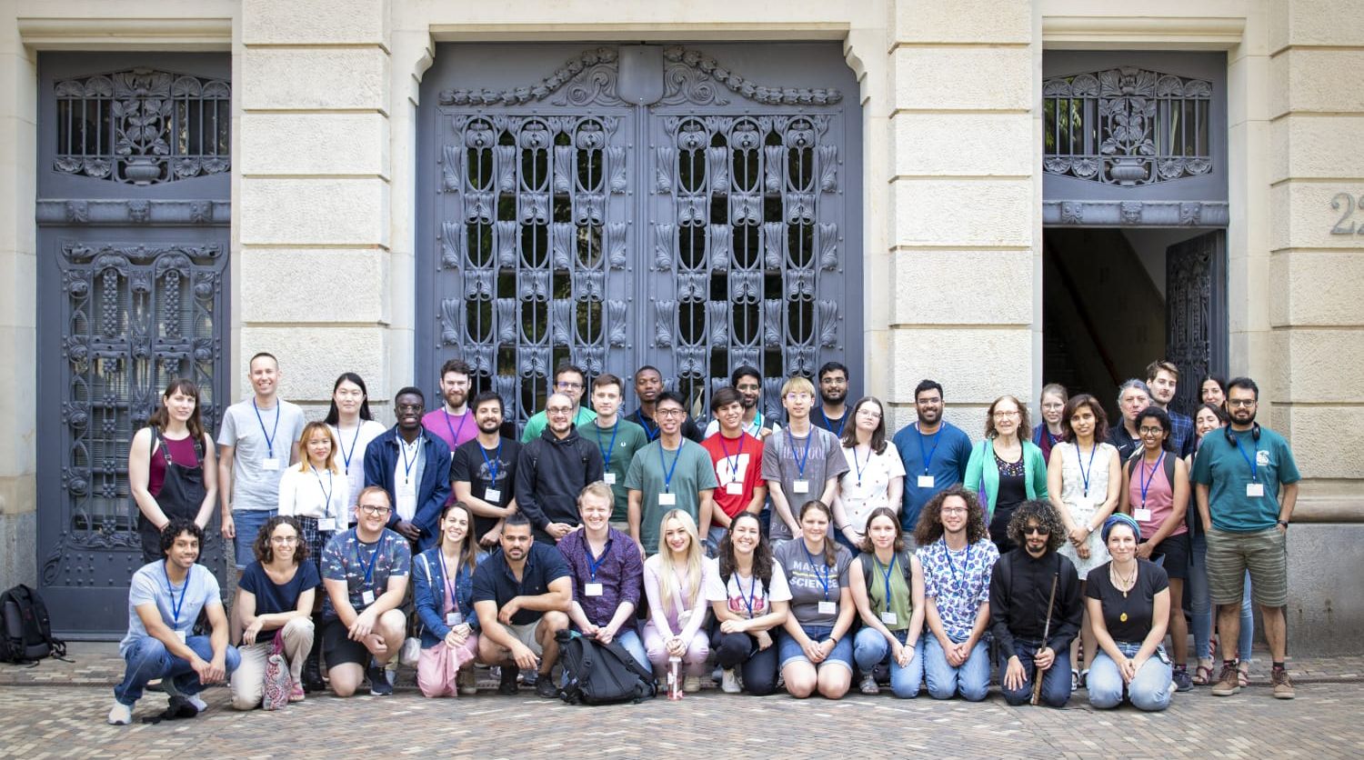 Group photo from the summer school on CRNT outside the MPI MiS building